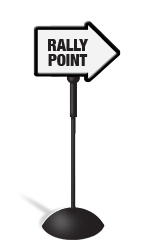 Arrow Single Pedestal Directional Sign