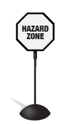 Octagonal Single Pedestal Directional Sign