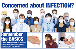 Concerned About Infection? Horizontal Poster