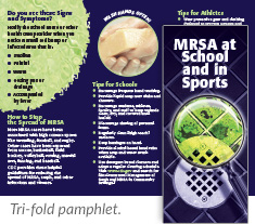 MRSA at School and in Sports tri-fold pamphlet