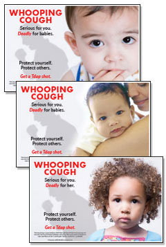 Whooping Cough Vaccination and Booster Posters