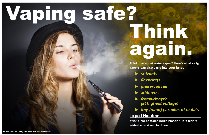 Vaping Safe E Cigarette Rack Card And Poster Kits